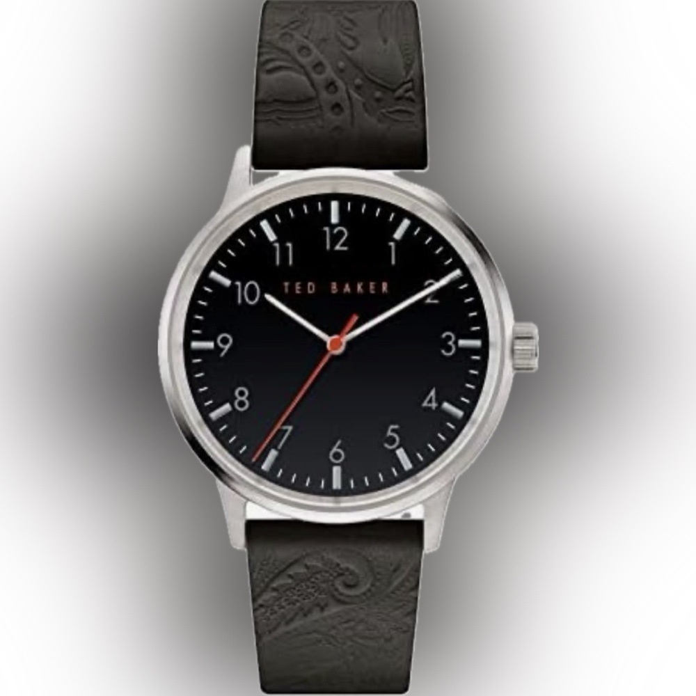 Ted Baker Men's Watch with Black Dial and Silver Case | New in Box